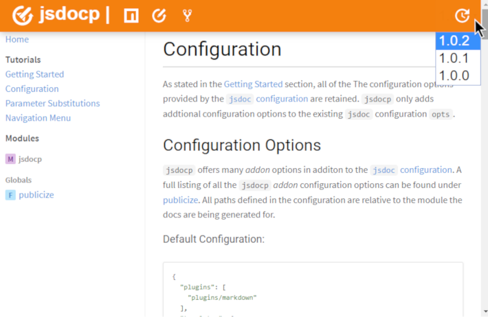 Generated jsdoc/jsdocp pages